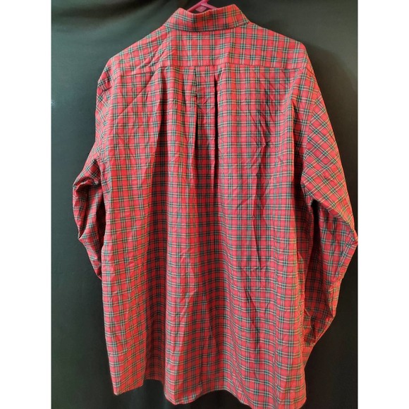 Mens L.L. Bean Plaid Button Down LS, Large - Picture 2 of 4